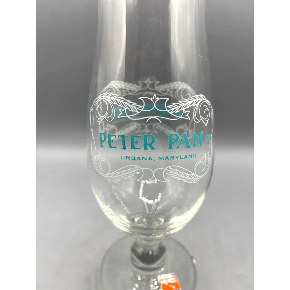 Vtg Kapok Tree Inn Peter Pan Inn Hurricane Cocktail Glass Vase Mexico Souvenir